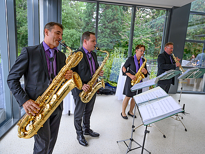 Das Saxophonquartett „4saxess“ sorgte für den musikalischen Rahmen. © Simlinger/cityfoto