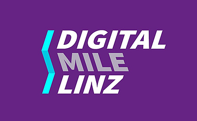 Schriftzug Digital Mile Linz